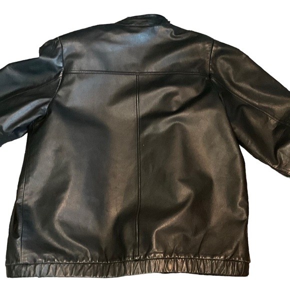 VNTG 80s Fidelity Lined Genuine Leather Jacket Zip out lining - Picture 3 of 14